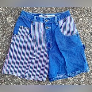 Women’s Vintage Zena Jeans High Rise Striped Shorts